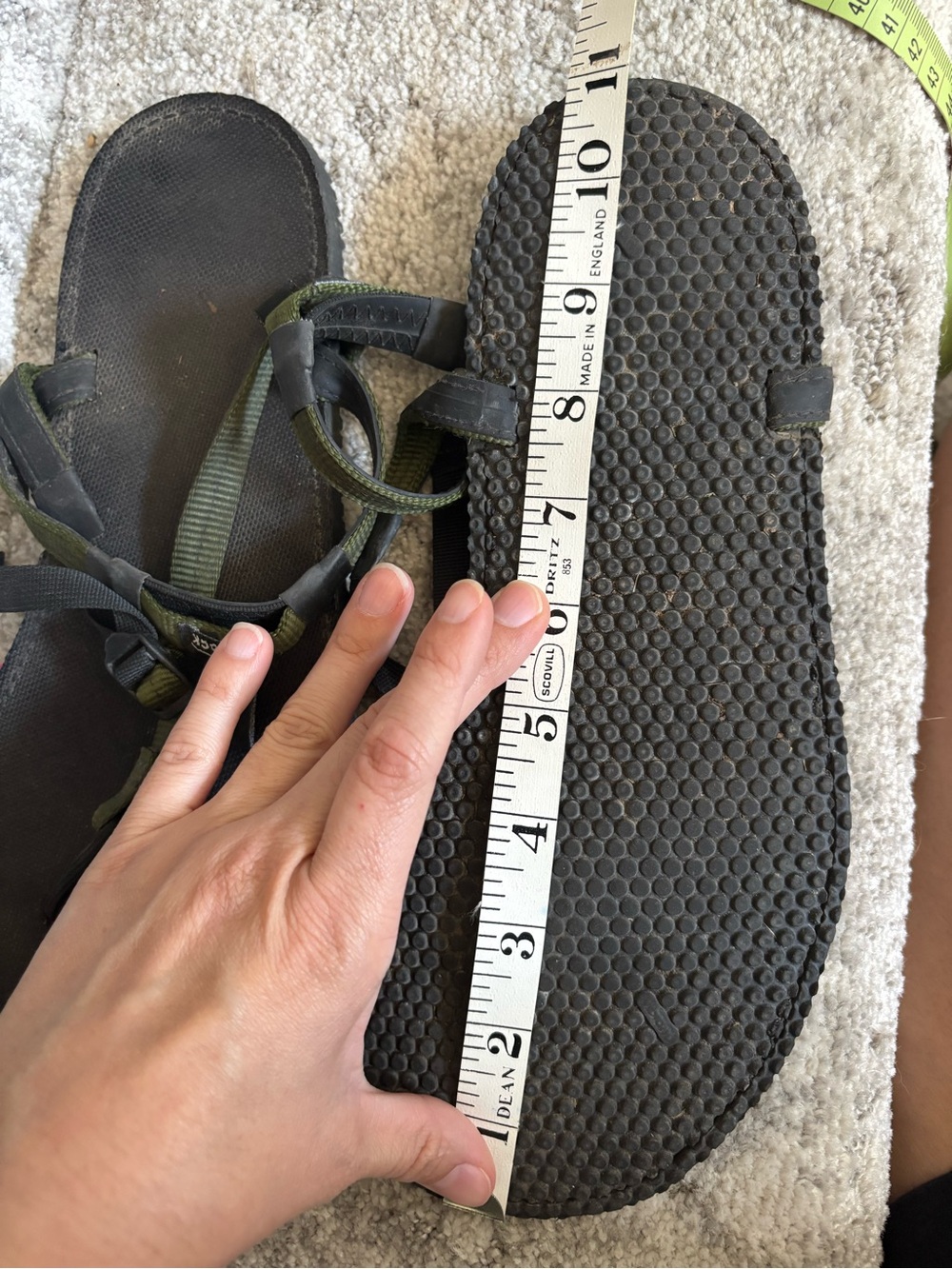 Bedrock Black and Green Barefoot Hiking Outdoor Sandals Mens 10 / Women’s 11 - Picture 6 of 7